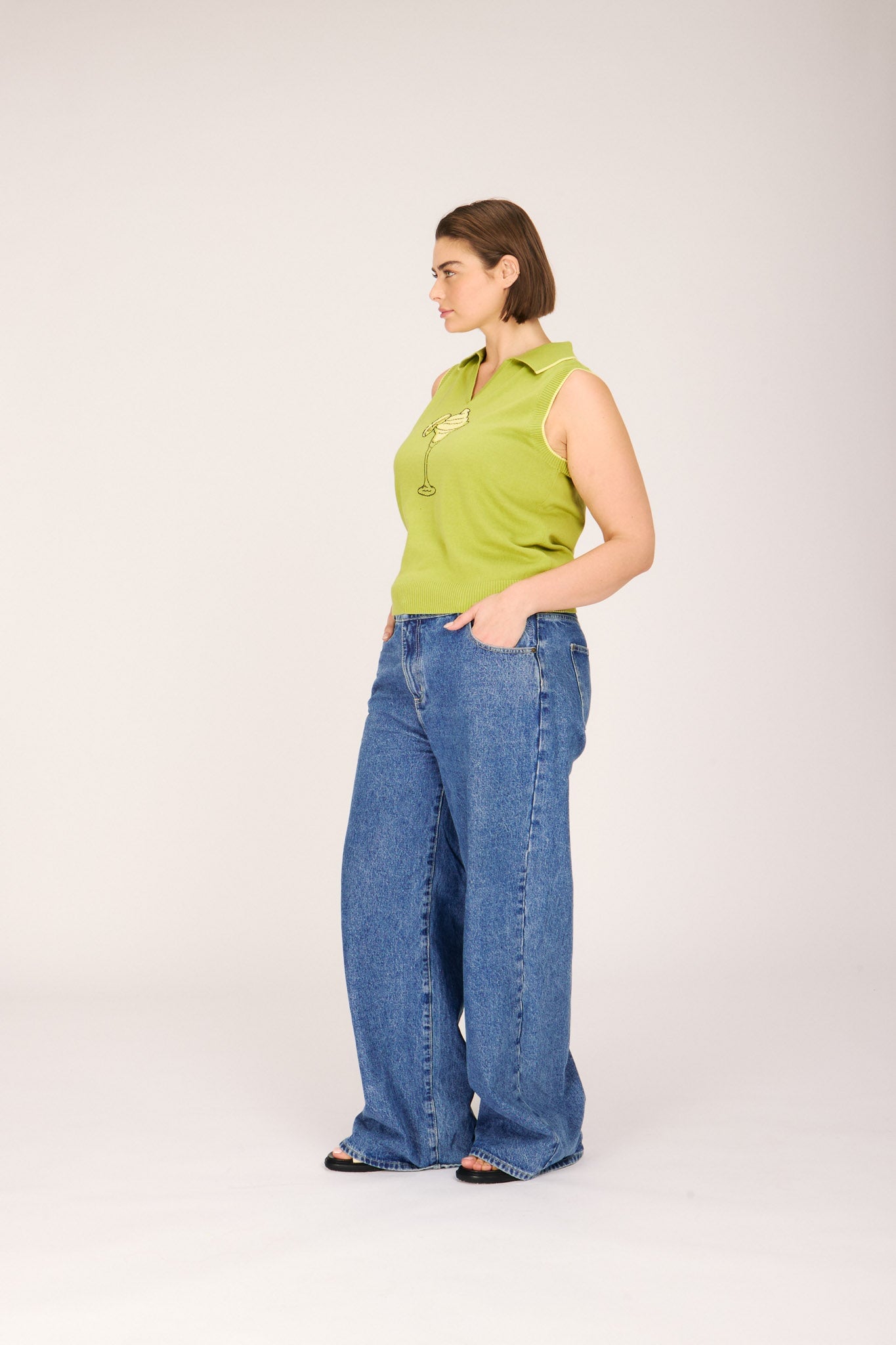 MARGARITA POLO LIME TOPS RachelAntonoff.com 