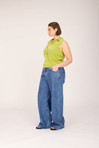 MARGARITA POLO LIME TOPS RachelAntonoff.com 
