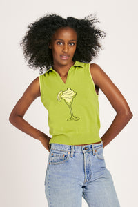 MARGARITA POLO LIME TOPS RachelAntonoff.com 
