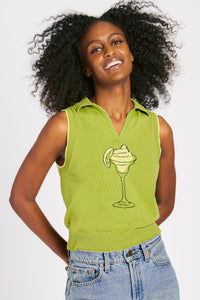 MARGARITA POLO LIME TOPS RachelAntonoff.com 