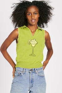MARGARITA POLO LIME TOPS RachelAntonoff.com 