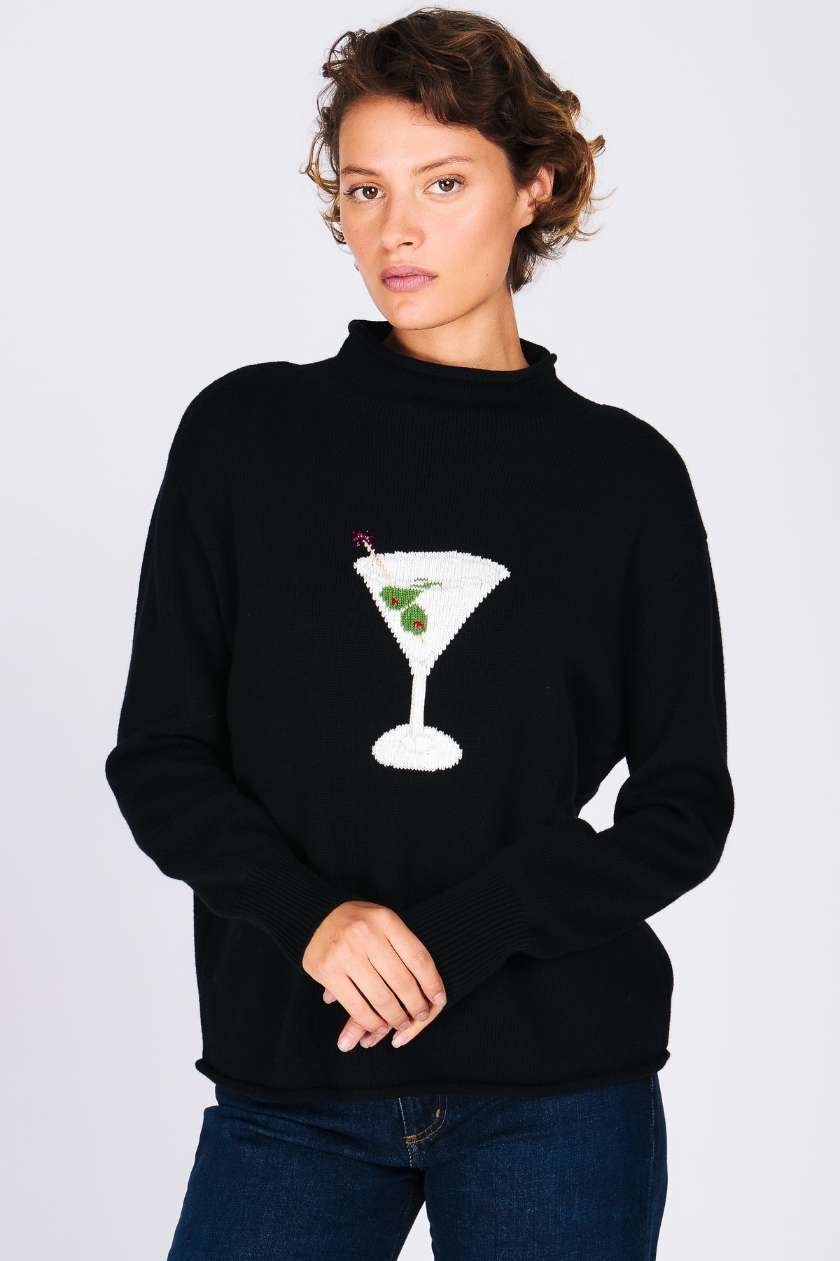 MARTINI MOCKNECK SWEATER BLACK