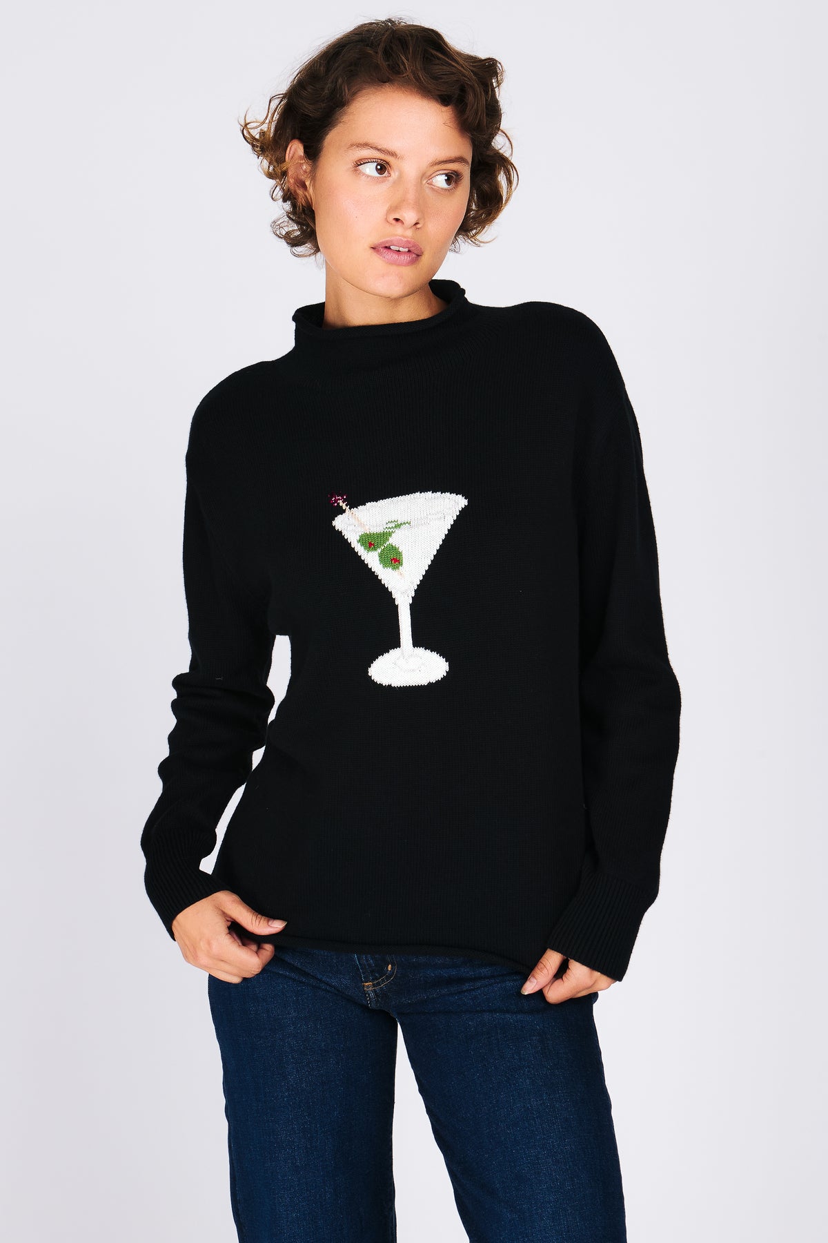 MARTINI MOCKNECK SWEATER BLACK