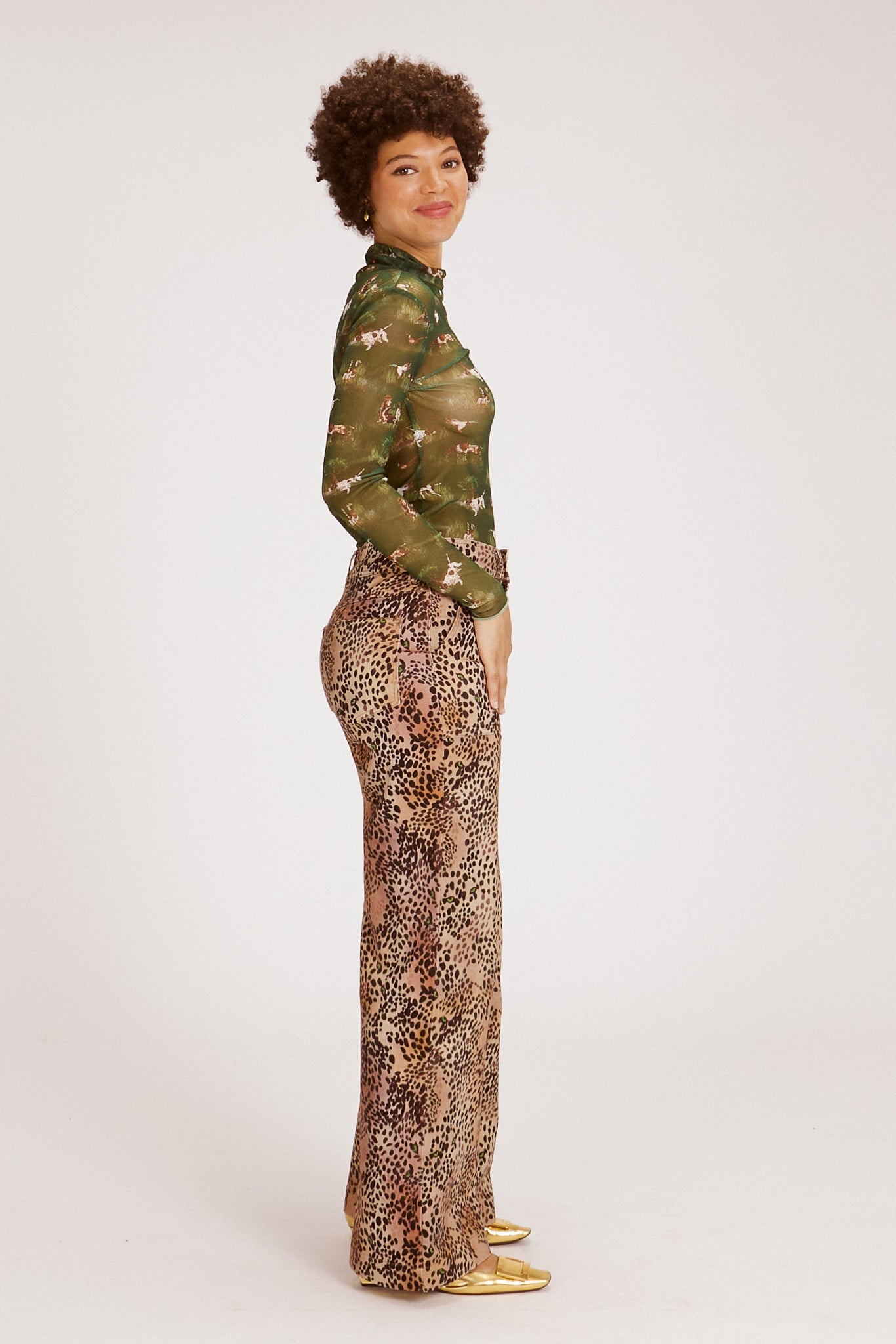 MIKE PANT WELCOME HOME, CHEETAH PANTS RachelAntonoff.com 