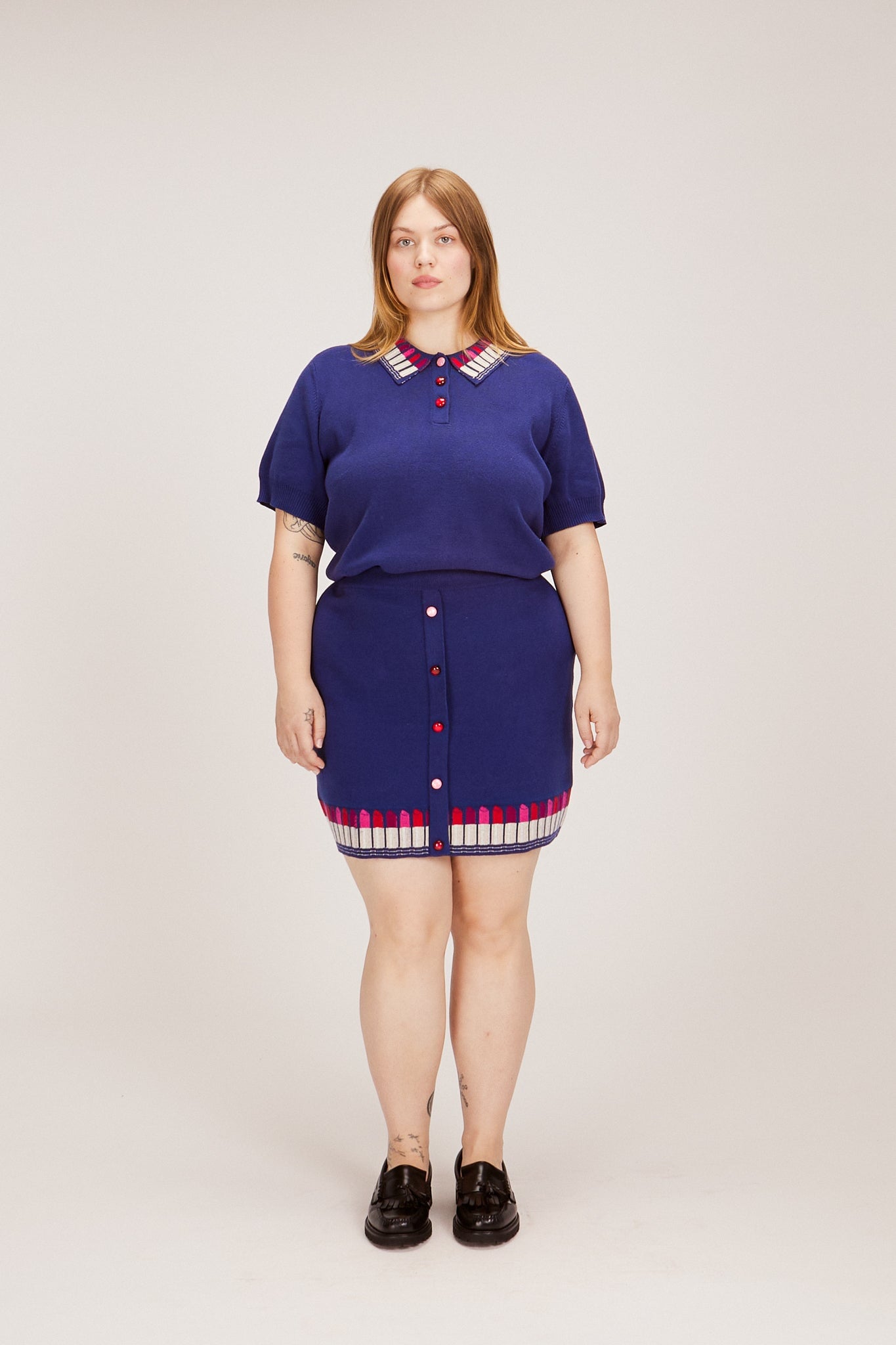 LIPSTICK POLO SWEATER SWEATERS RachelAntonoff.com 