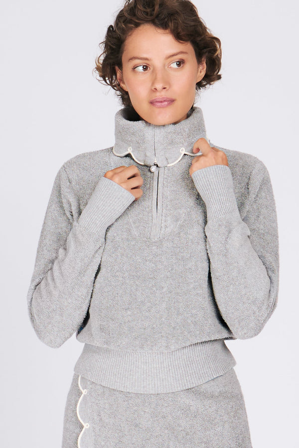 NICO HALF-ZIP SWEATER - RachelAntonoff.com