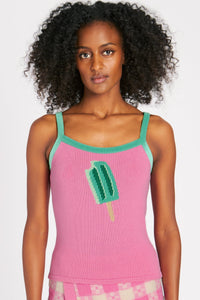 POPSICLE TANK BUBBLEGUM PINK TOPS RachelAntonoff.com 