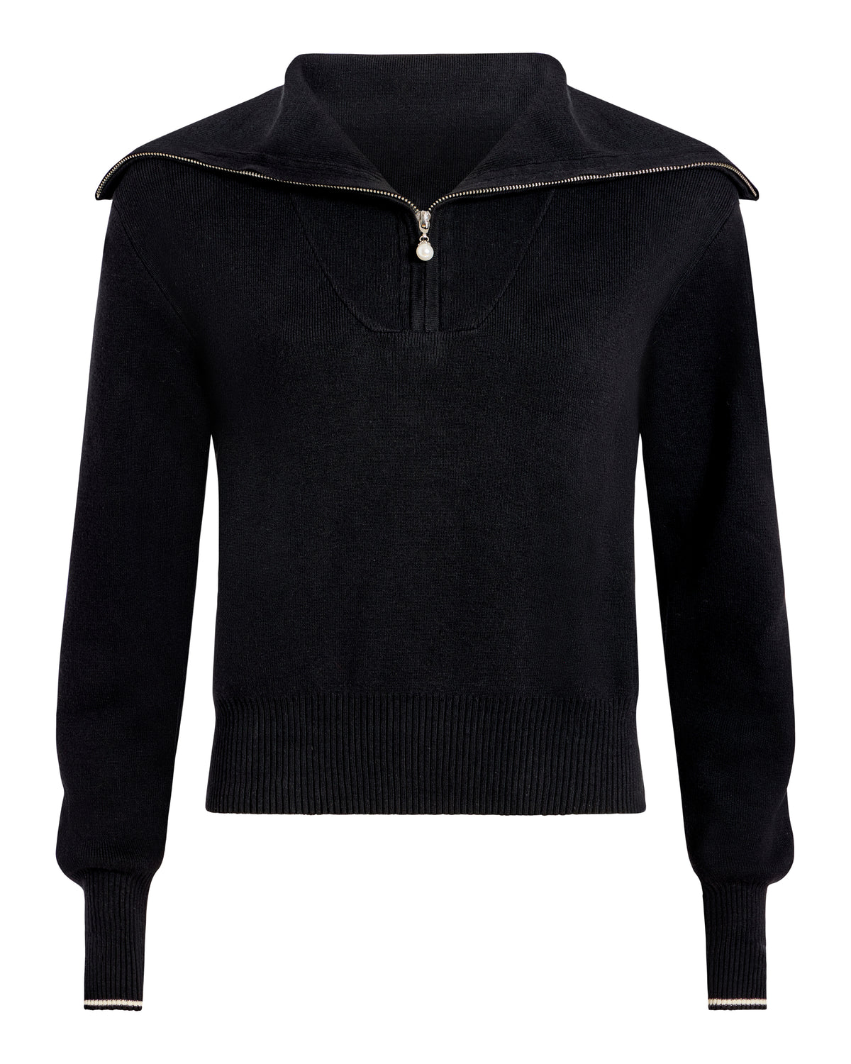NICO HALF-ZIP SWEATER BLACK