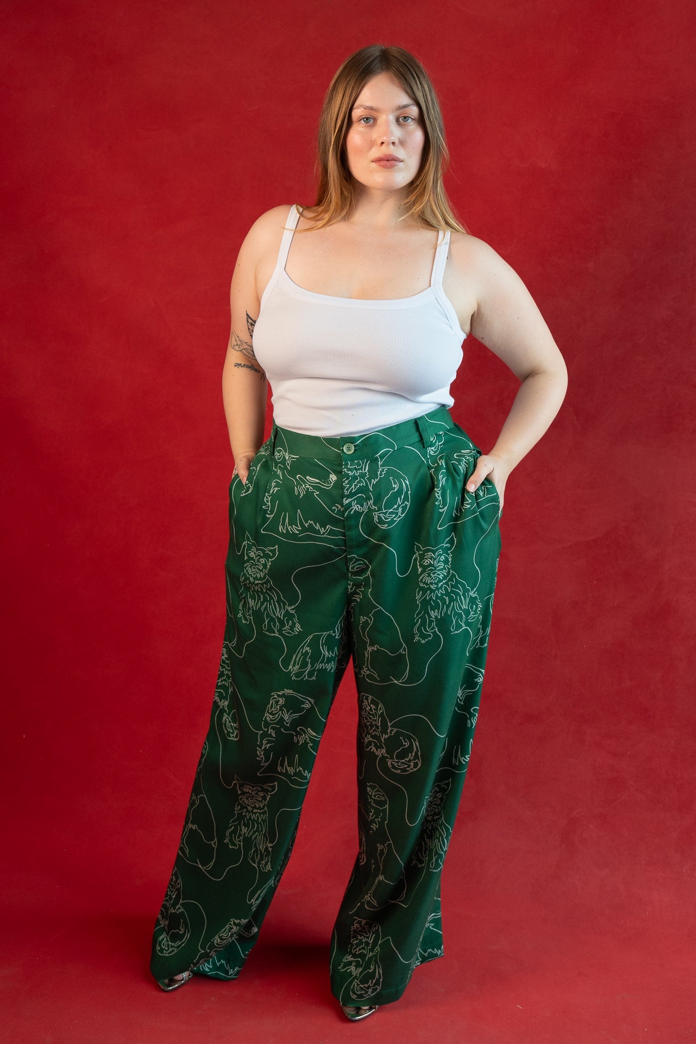 ROSE PANT DOG SCRAWL PANTS RachelAntonoff.com 