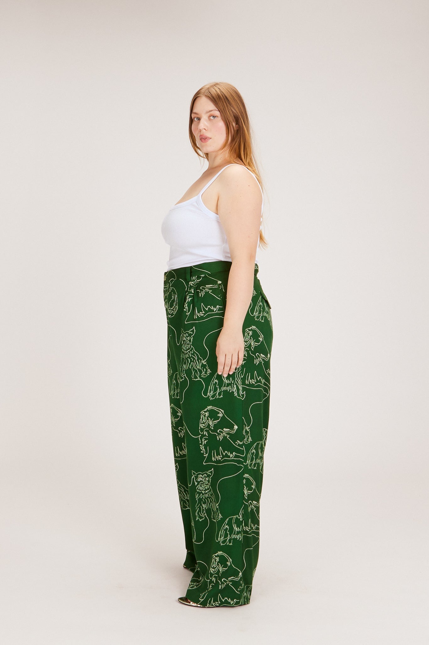 ROSE PANT DOG SCRAWL PANTS RachelAntonoff.com 