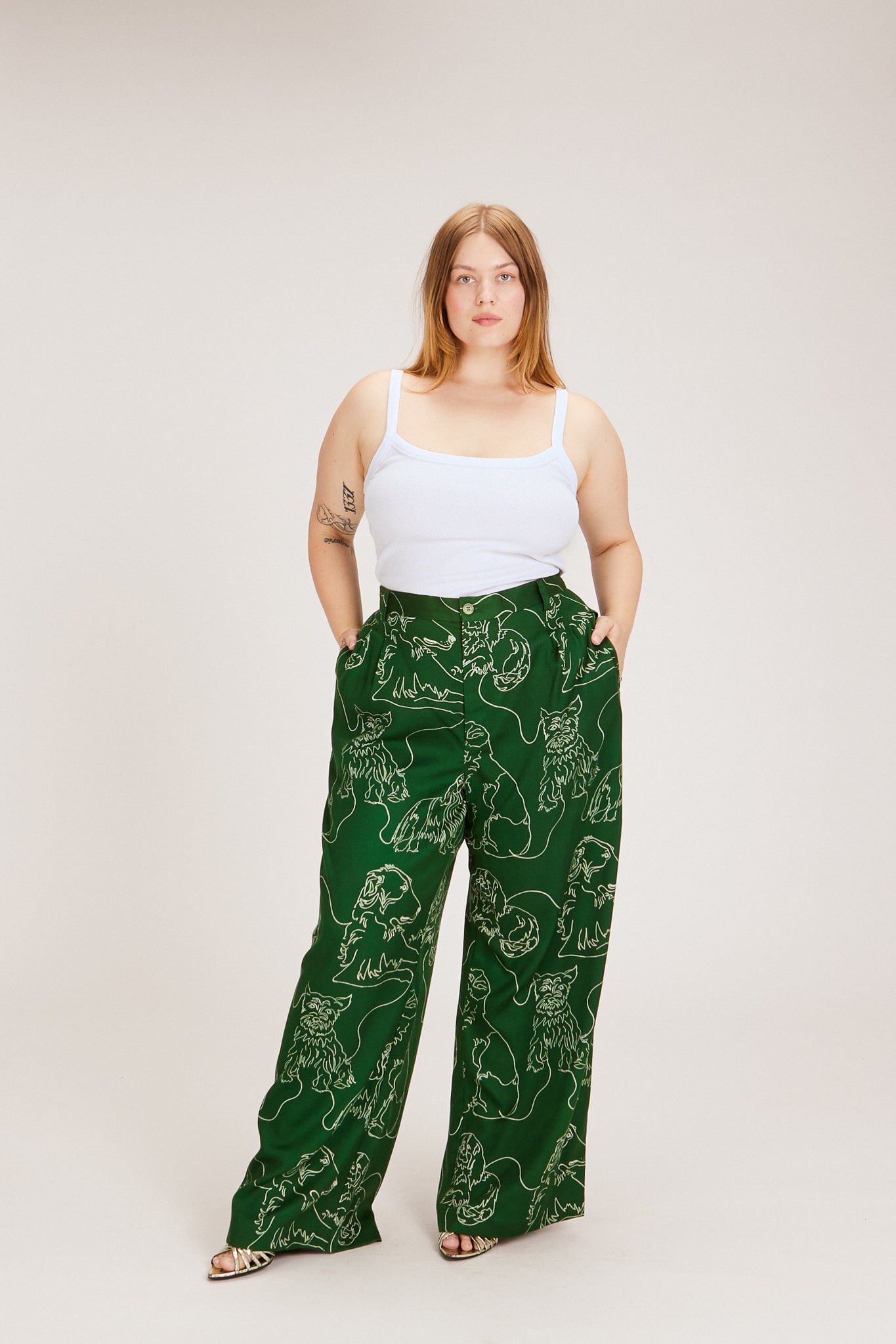 ROSE PANT DOG SCRAWL PANTS RachelAntonoff.com 