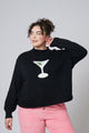 Black Mockneck - Martini Glass Sweater