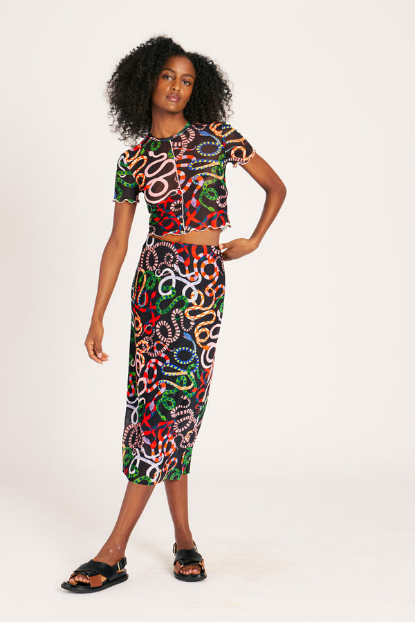 STELLA TOP SNAKES PRINT - RachelAntonoff.com