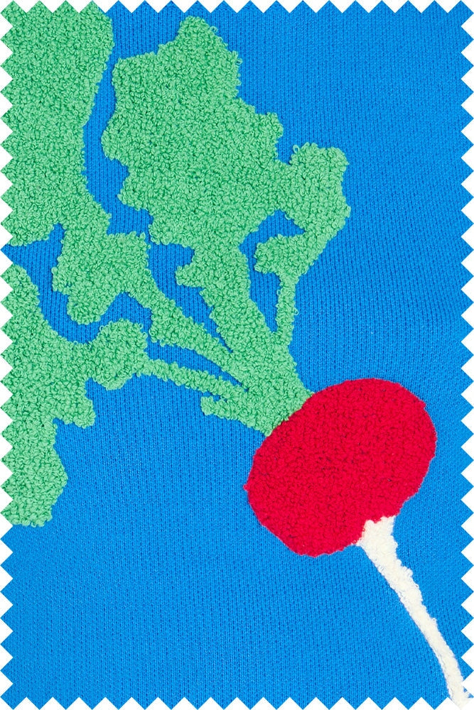 RADISH SHELL SWEATER BLUE TOPS RachelAntonoff.com 