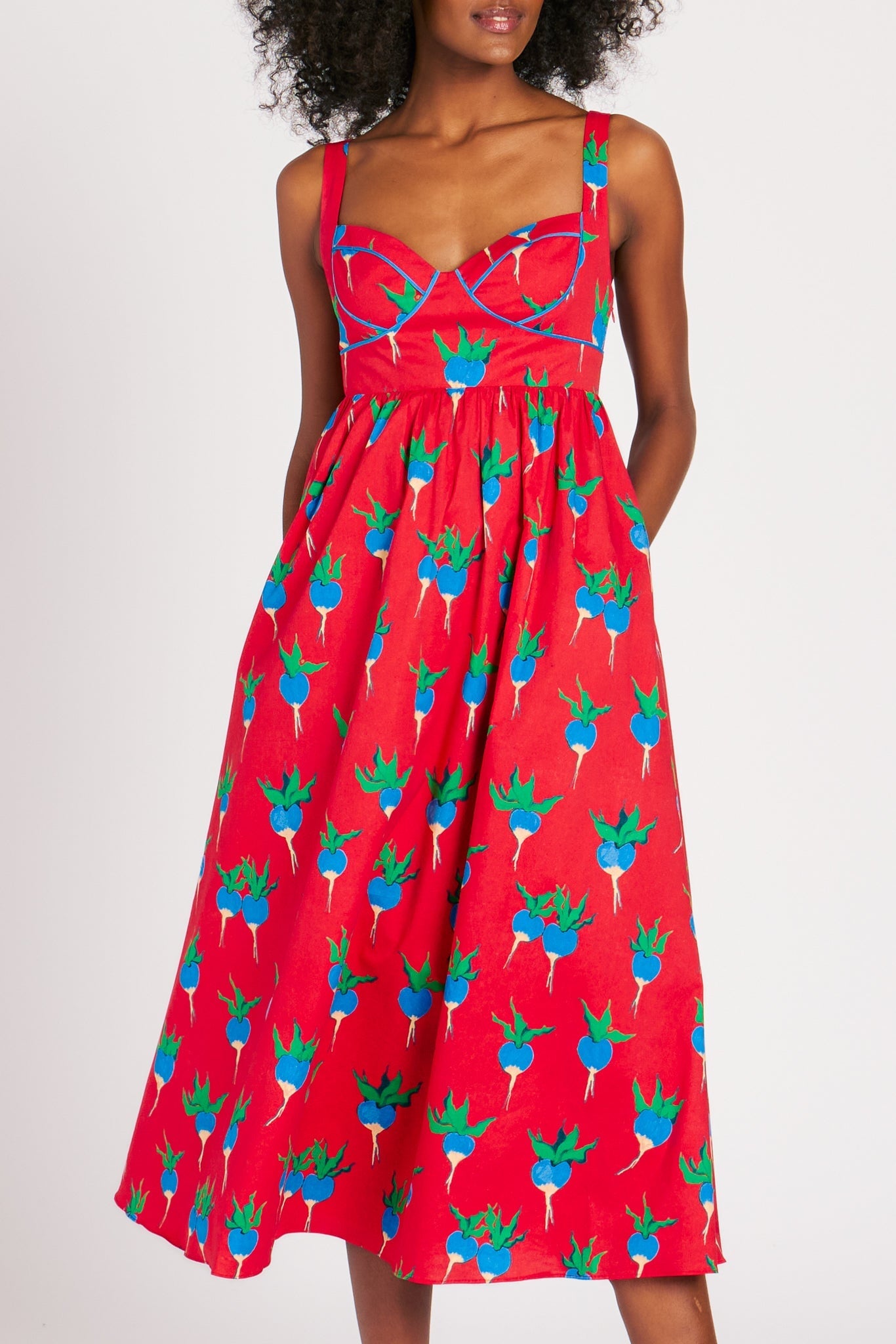 VICTORIA DRESS BLUE RADISHES DRESSES RachelAntonoff.com 