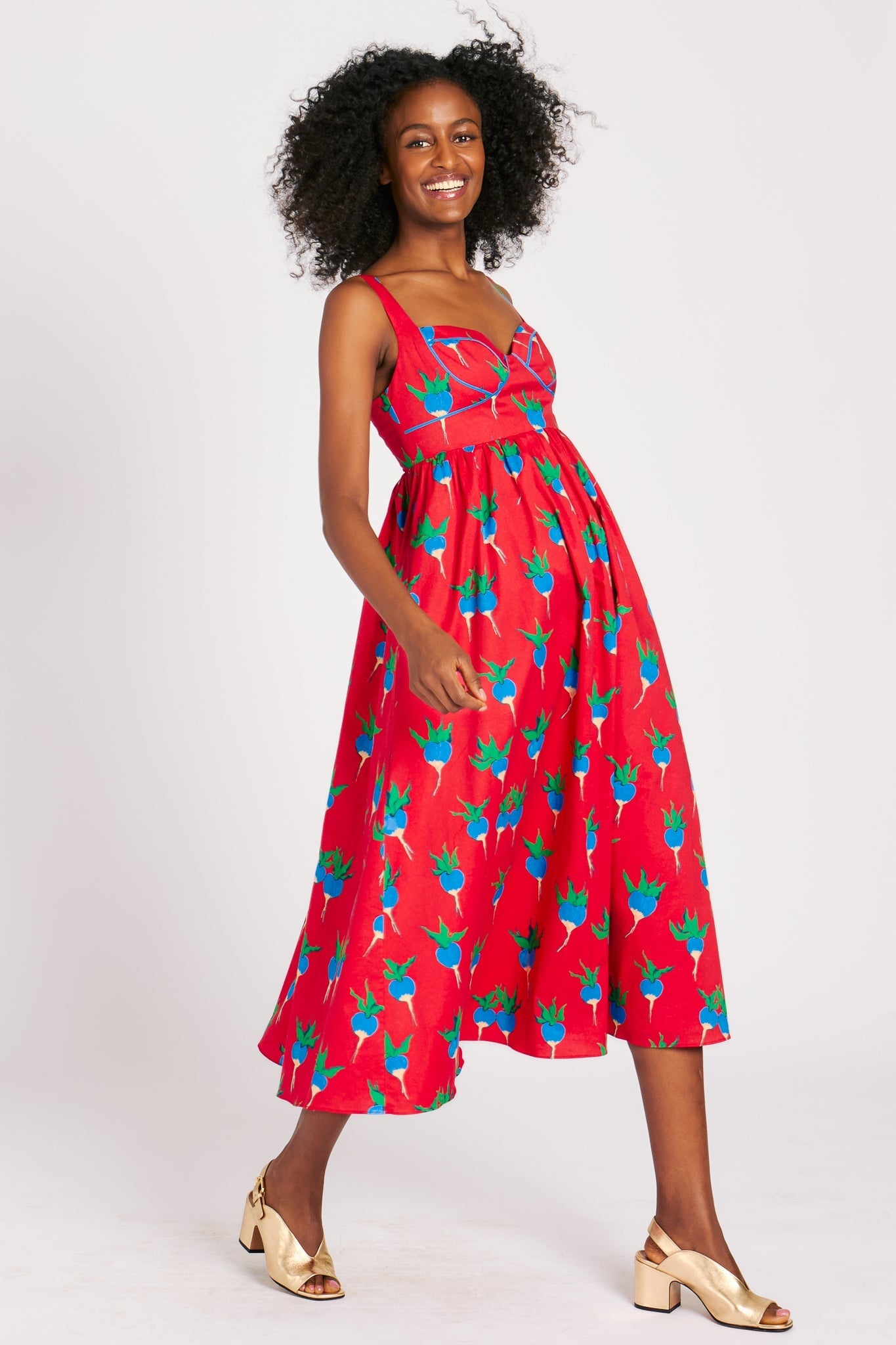 VICTORIA DRESS BLUE RADISHES DRESSES RachelAntonoff.com 