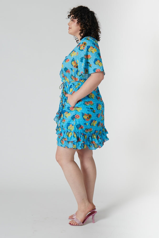 ABBY RUFFLE WRAP DRESS Dress/Jumpers RachelAntonoff.com 