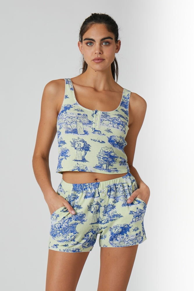 RachelAntonoff.com BUDDE PJ SET MANHUNT TOILE