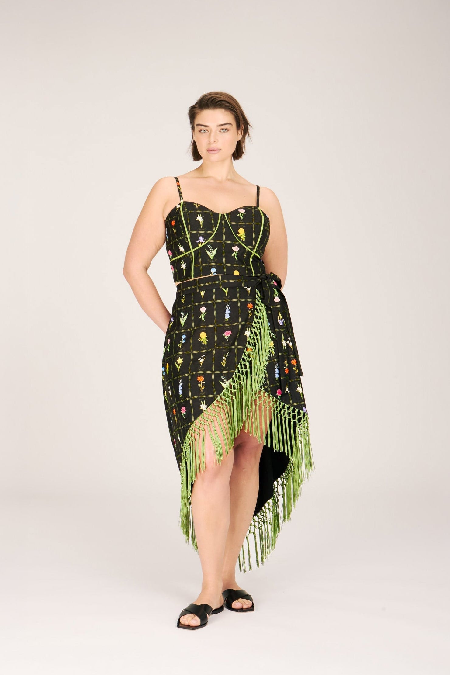 RAY WRAP SKIRT FLOWERS OF THE MONTH SKIRTS RachelAntonoff.com 