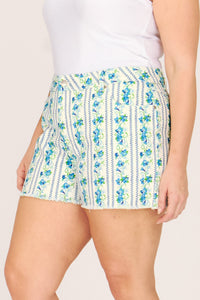 NIKKI SHORT POWDER BLUE FLORAL SHORTS RachelAntonoff.com 