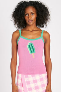 POPSICLE TANK BUBBLEGUM PINK TOPS RachelAntonoff.com 