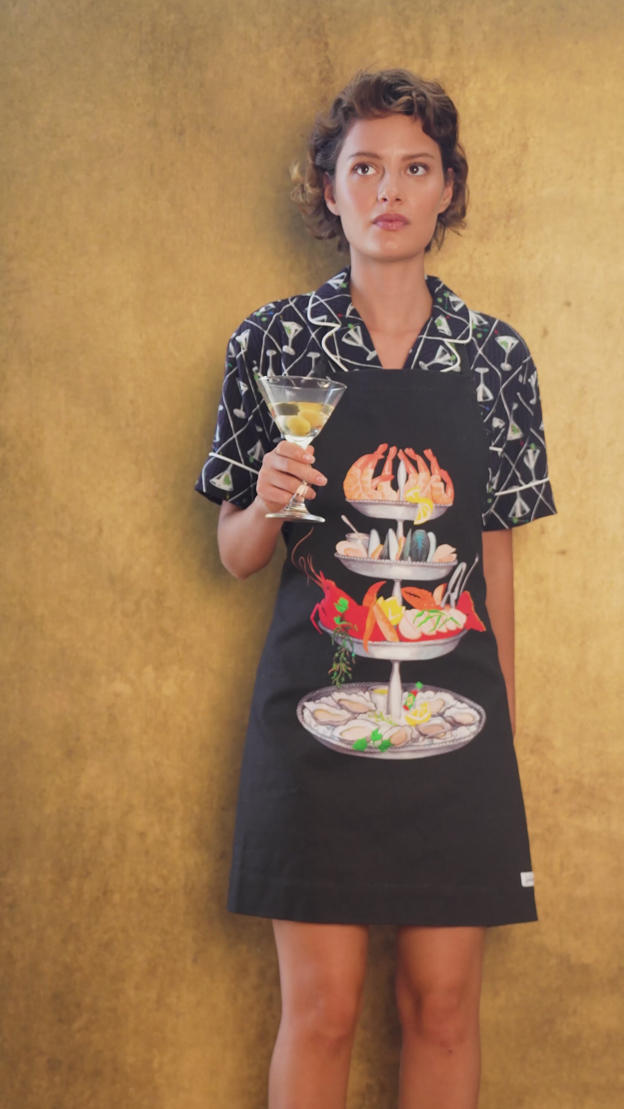 SEAFOOD TOWER APRON | Rachel Antonoff