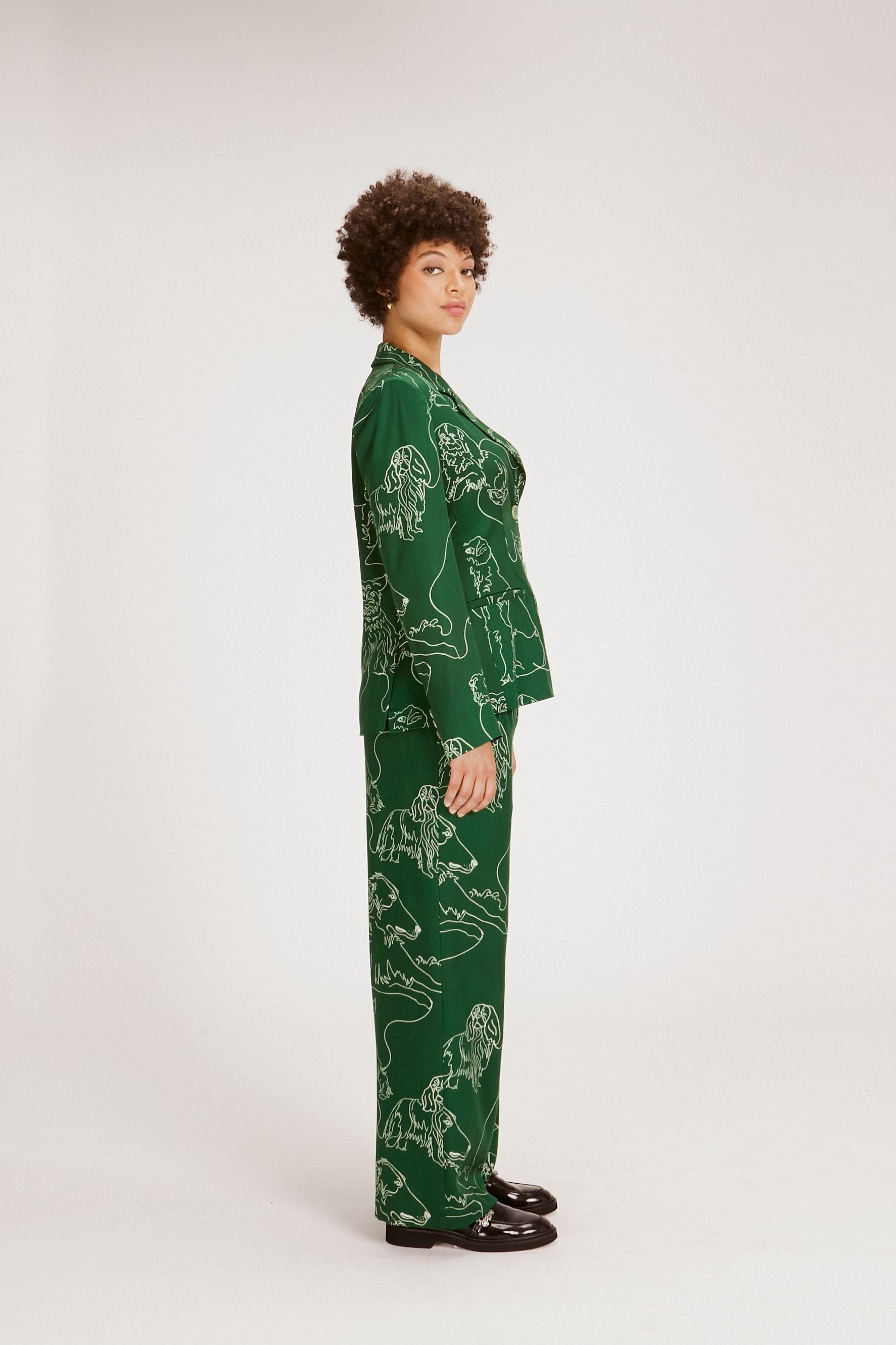 JEANNE BLAZER DOG SCRAWL OUTERWEAR RachelAntonoff.com 