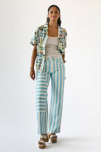 BRUNO JEAN LIGHT BLUE PAINTED OVER PANTS RachelAntonoff.com 