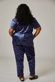 JEWEL JUMPSUIT Rachel Antonoff blue velour jumpsuit in sizes XS- 3X