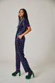 JEWEL JUMPSUIT blue velvet velour jumpsuit from Rachel Antonoff Available in sizes XS- 3X